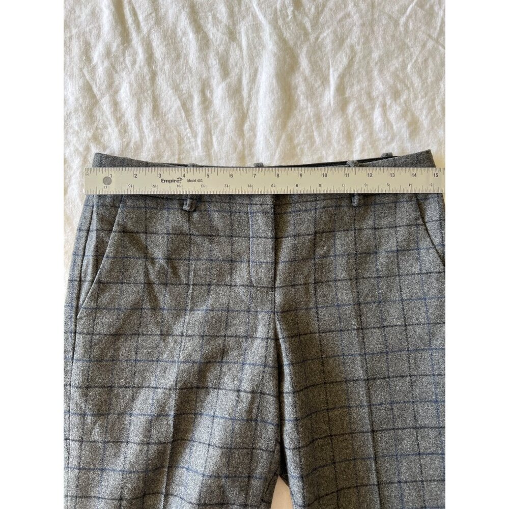Beautiful THEORY size 2‎ gray wool check pants - Picture 7 of 8